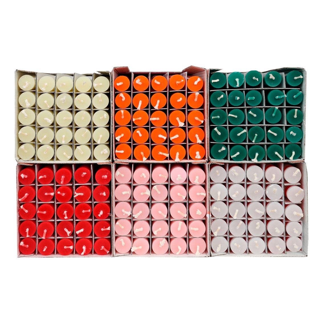 Orange & Pink Straight Dinner Candles