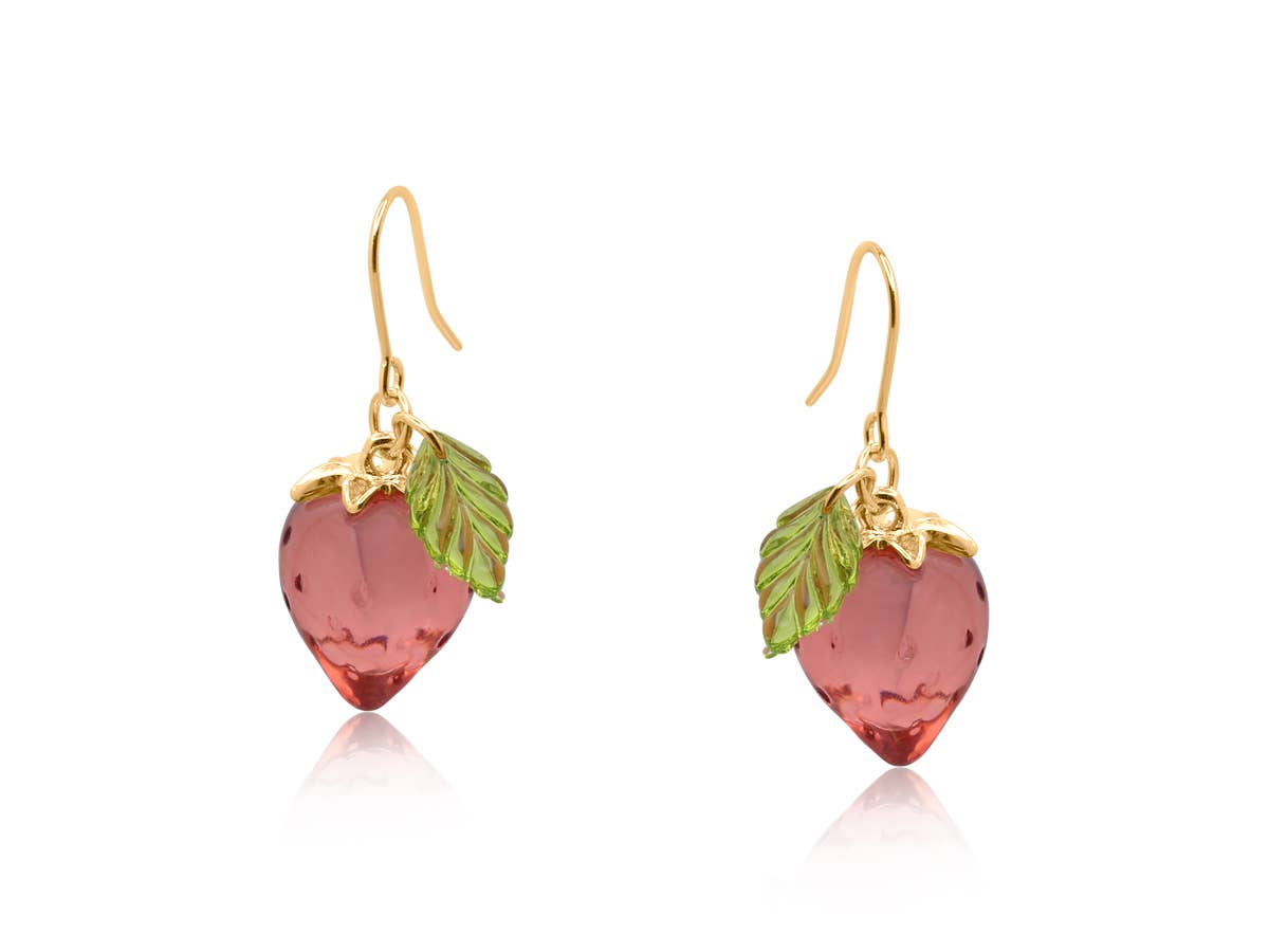 Yagoda Strawberry Drop Earrings | Red