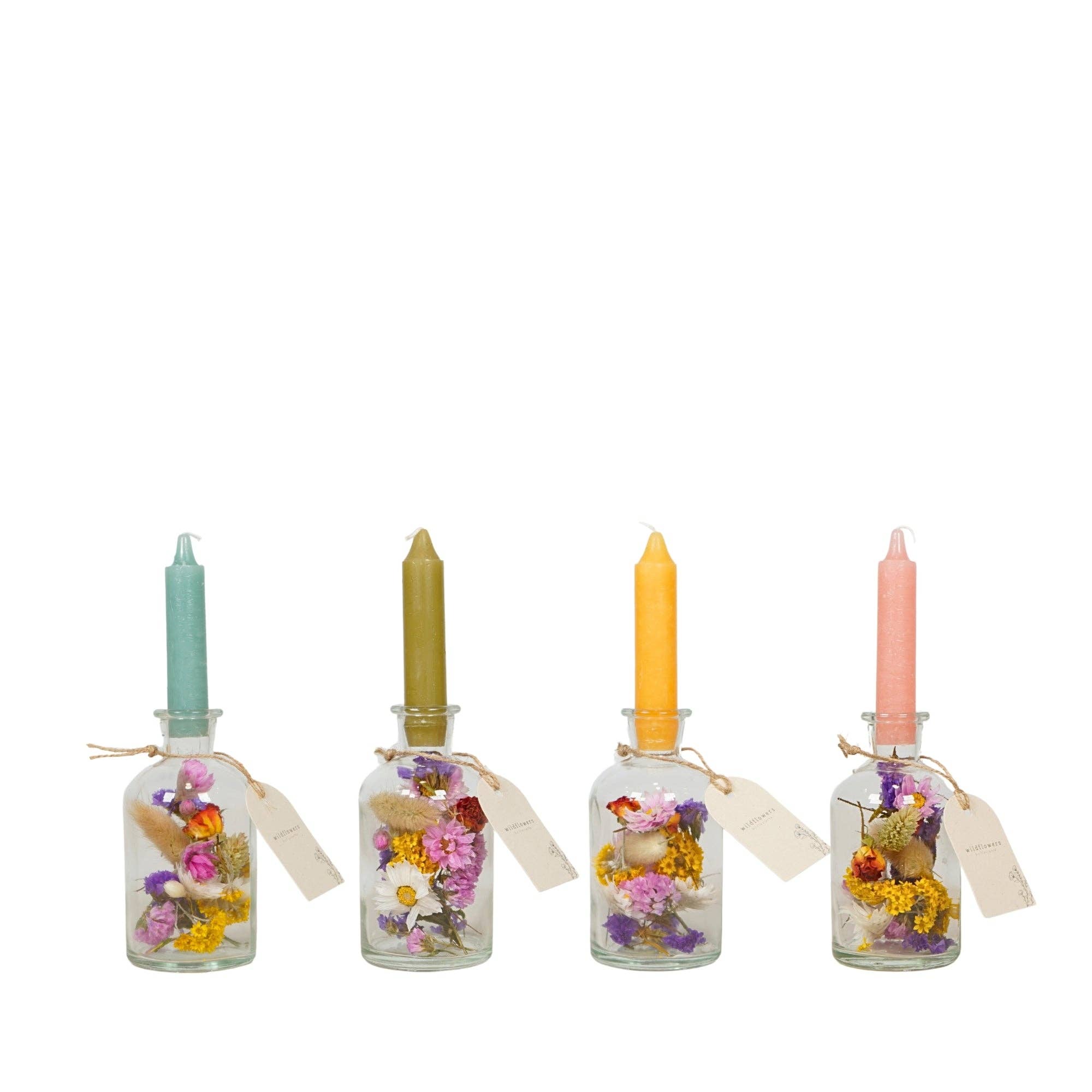 Dried Flowers Vase | Green Candle