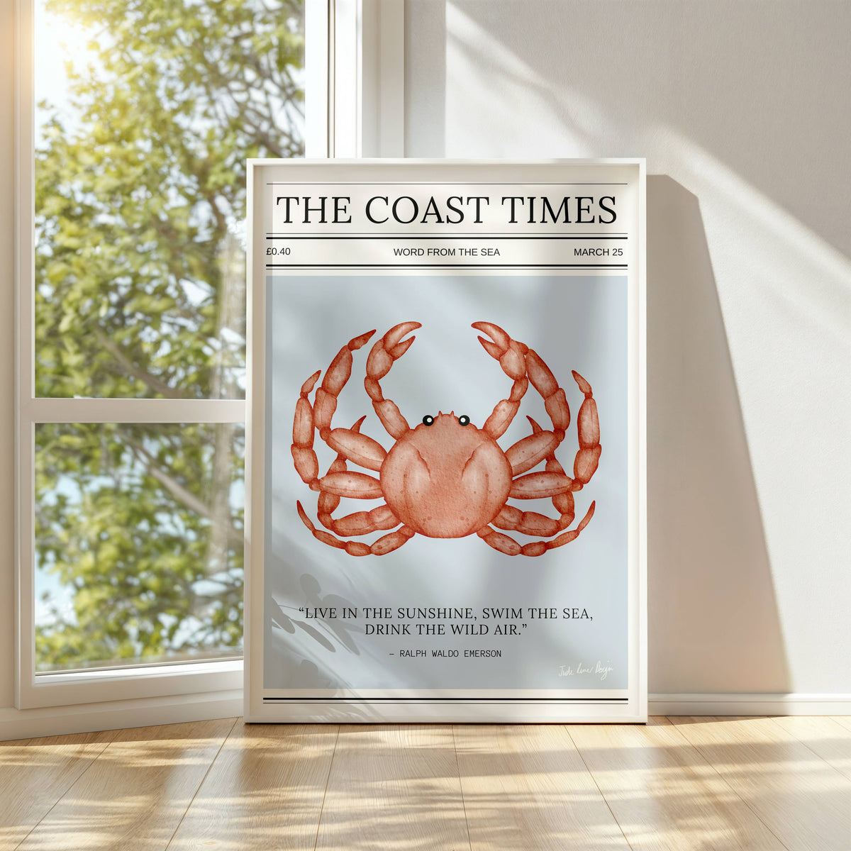 Coastal Typography Print | A4
