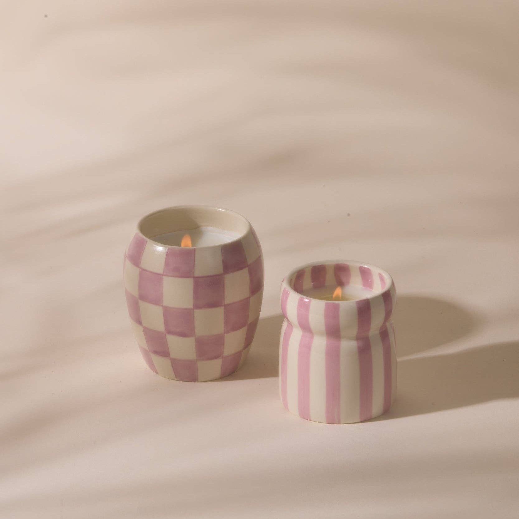 Cabana Lavender Ceramic Candle - Grecian Sand