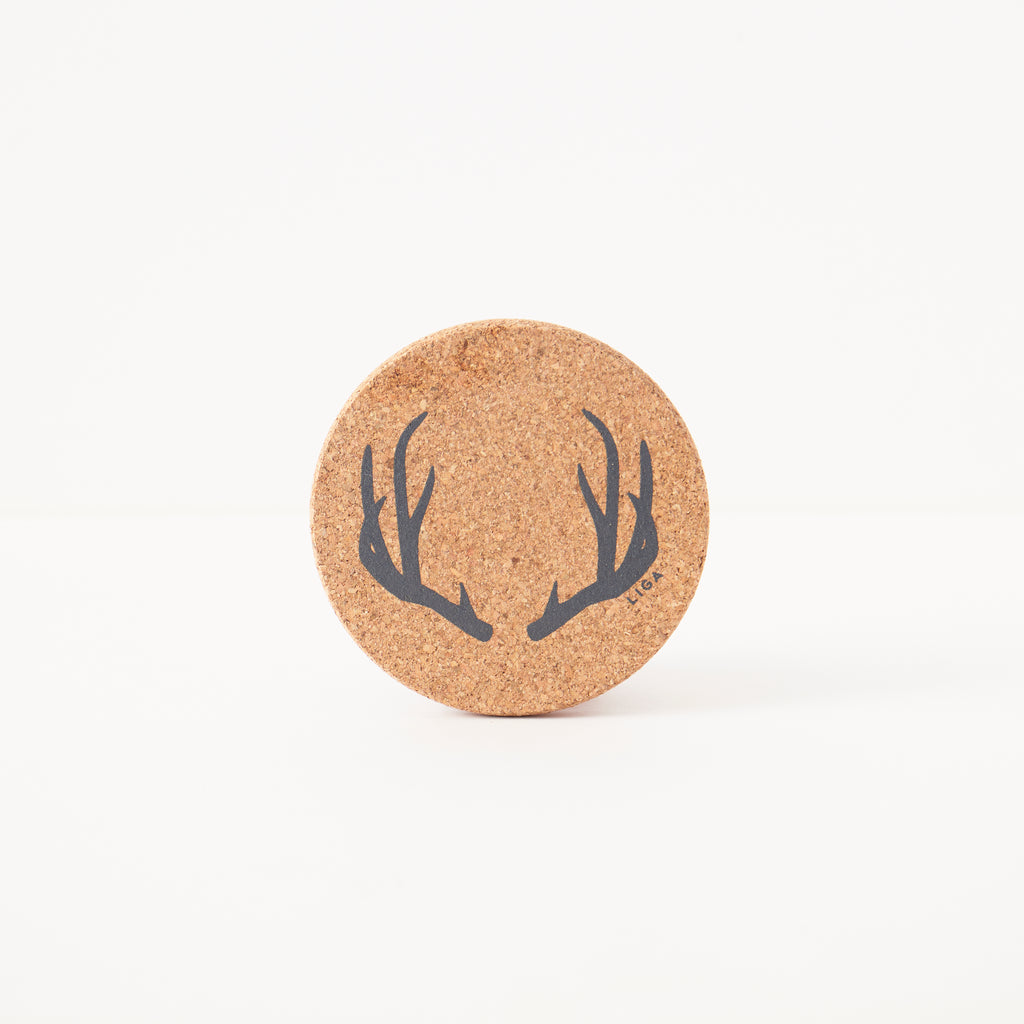 Cork Coaster Antler