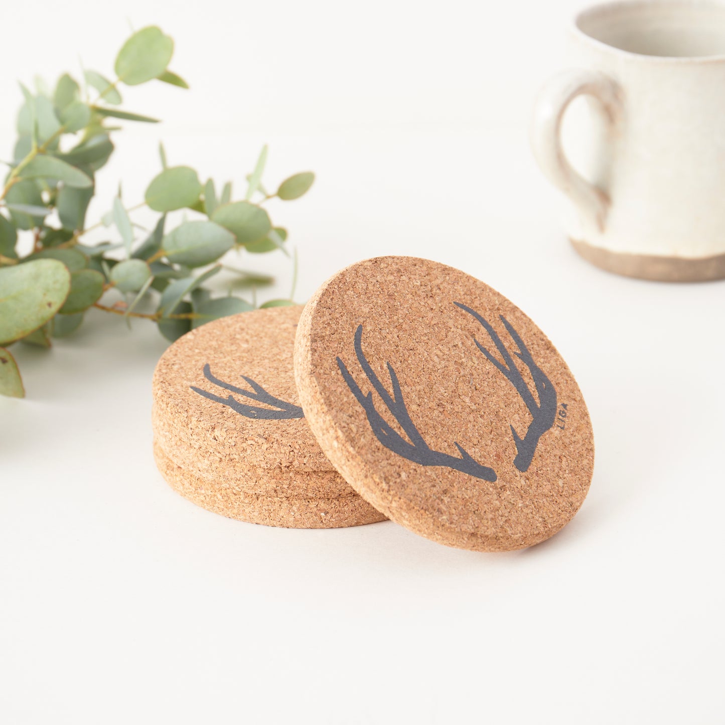 Cork Coaster Antler