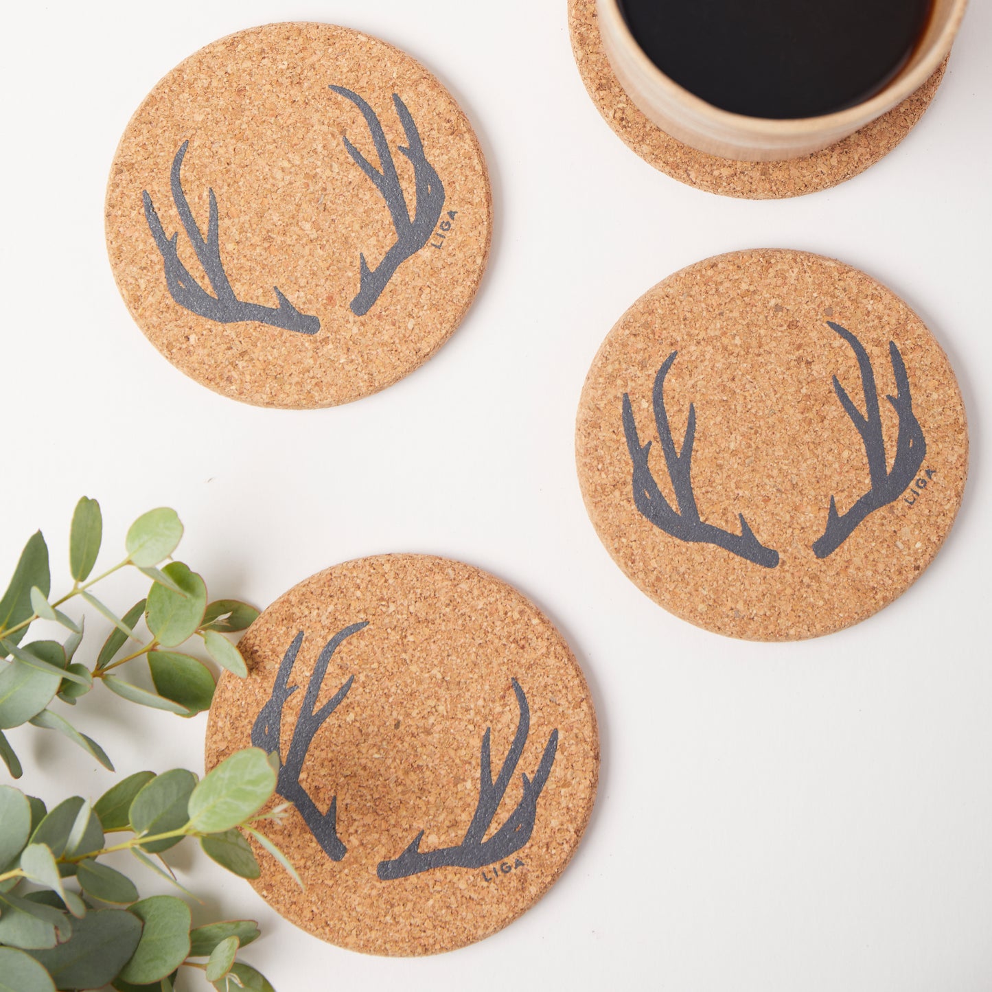 Cork Coaster Antler