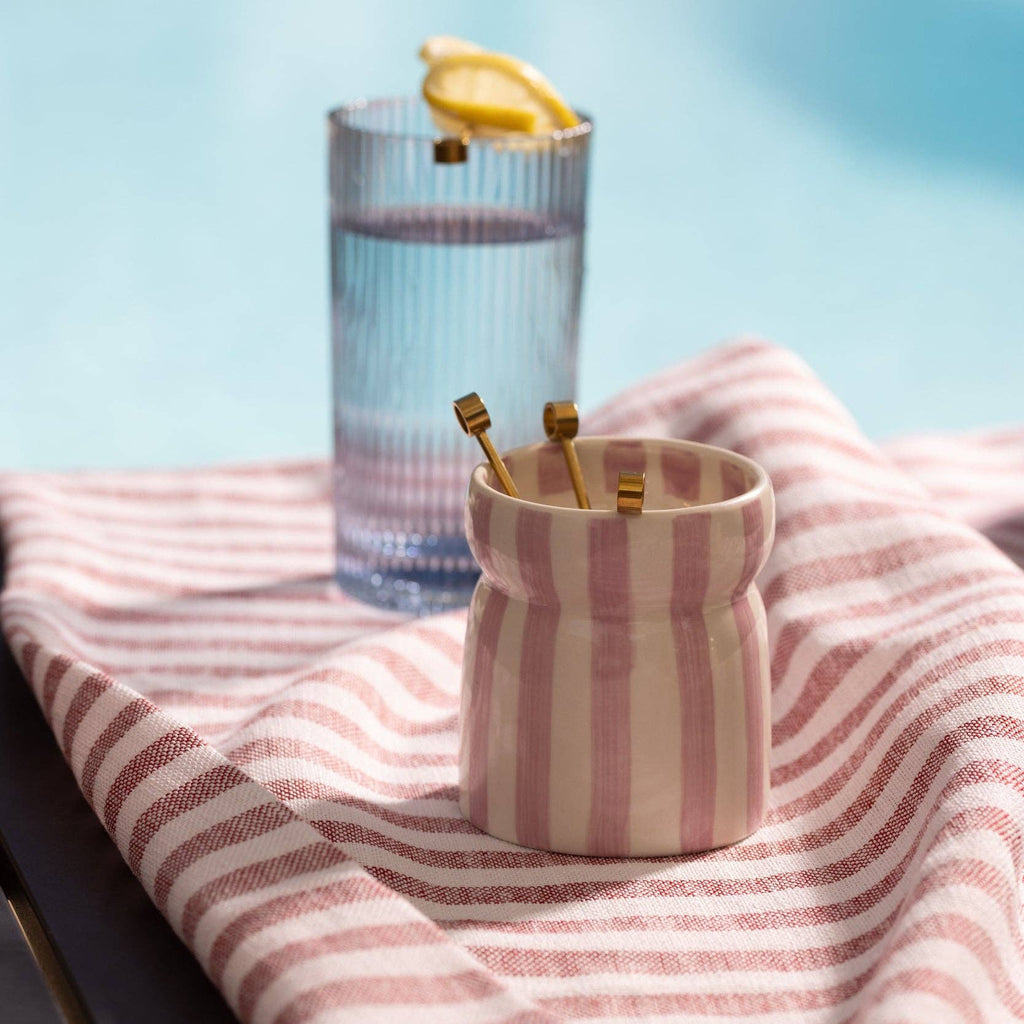 Cabana Lavender Ceramic Candle - Grecian Sand