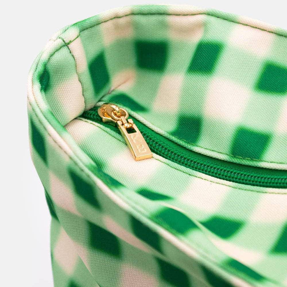 Blurred Plaid Green | Printed Carryall Tote Bag
