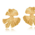Julia Ginko Leaf Dangle Earrings | Gold