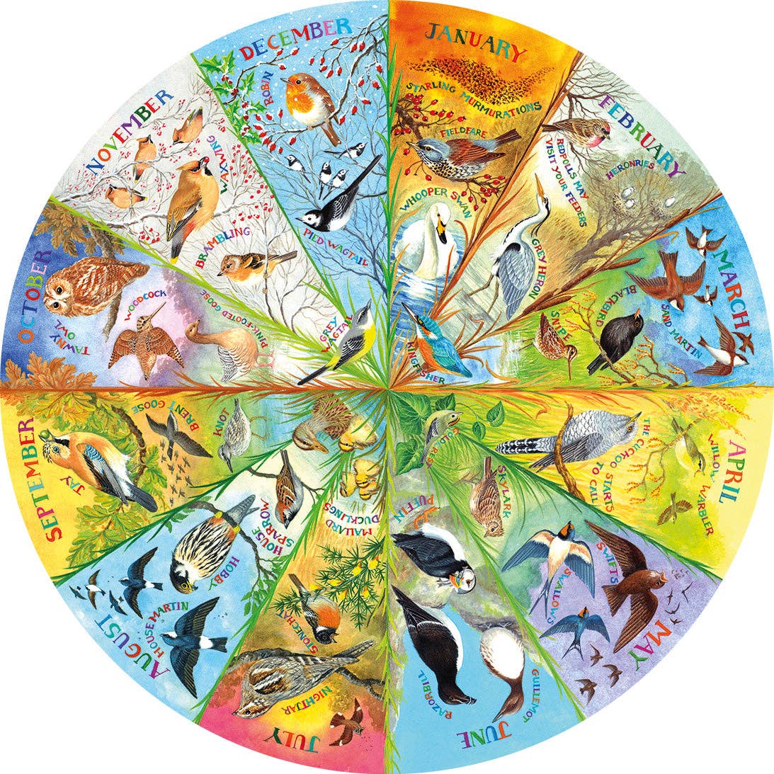 RSPB Birds of the Year | 500 Piece Circular Jigsaw Puzzle