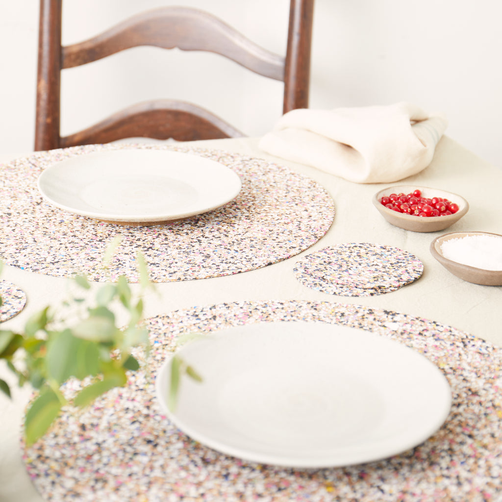 Beach Clean Round Placemats and Coasters Bundle| Table S/4