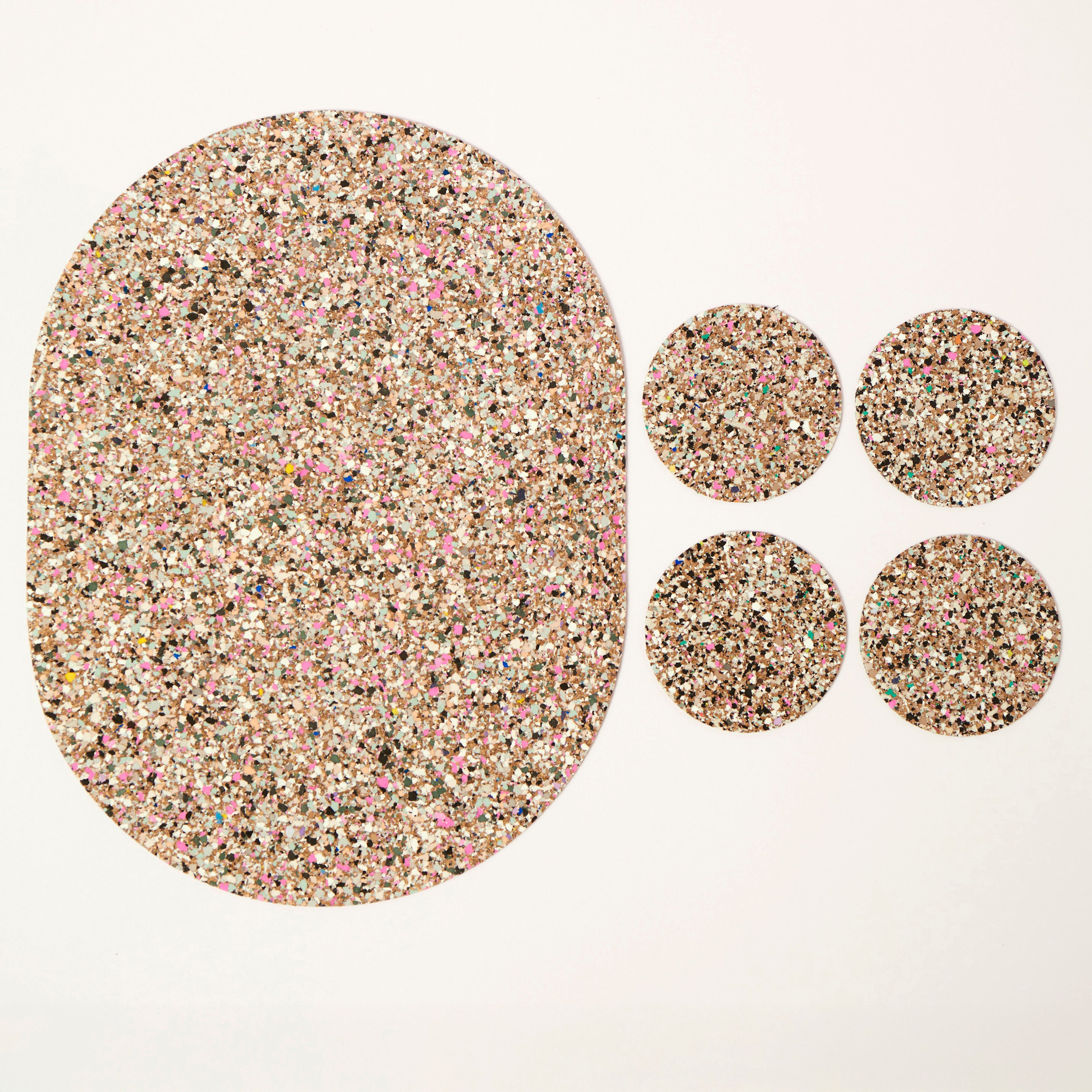 Beach Clean Oval Placemats & Coaster Bundle | Table S/4