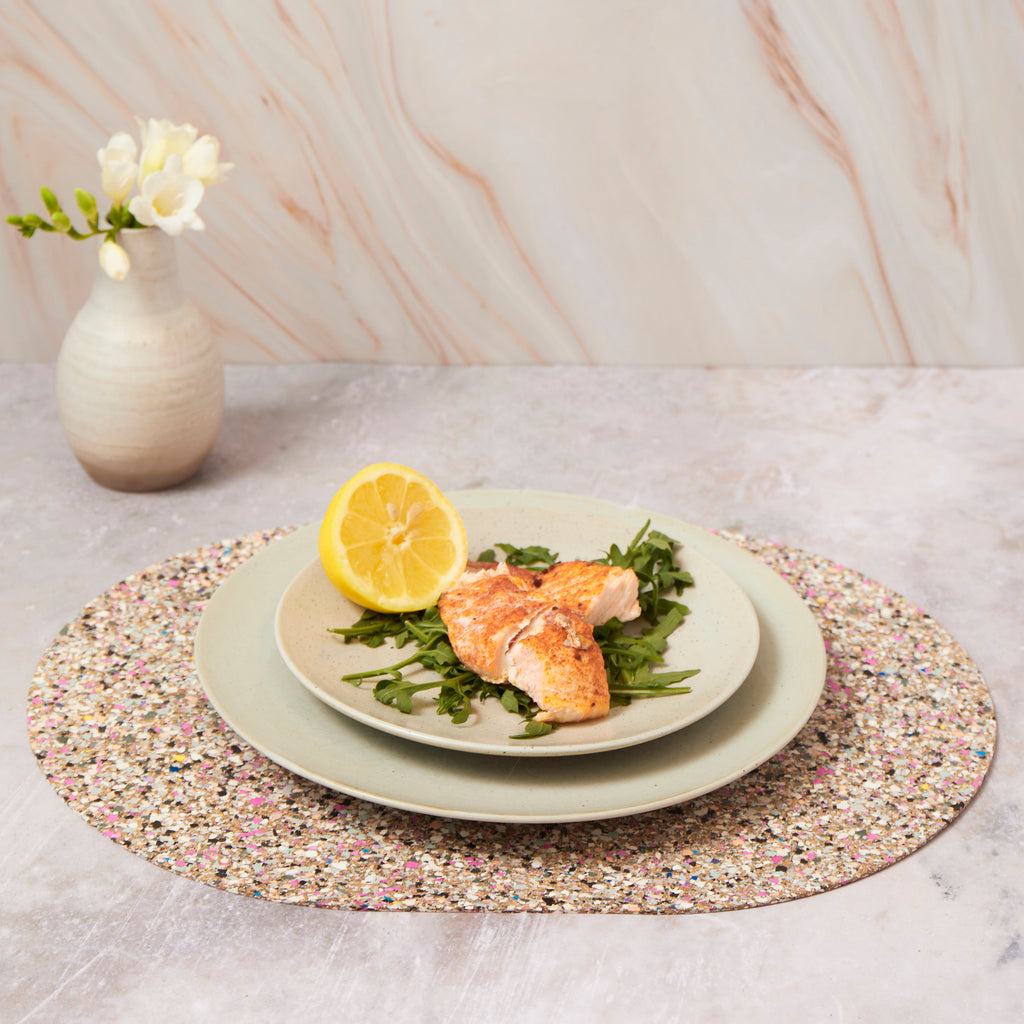 Beach Clean Oval Placemats & Coaster Bundle | Table S/4