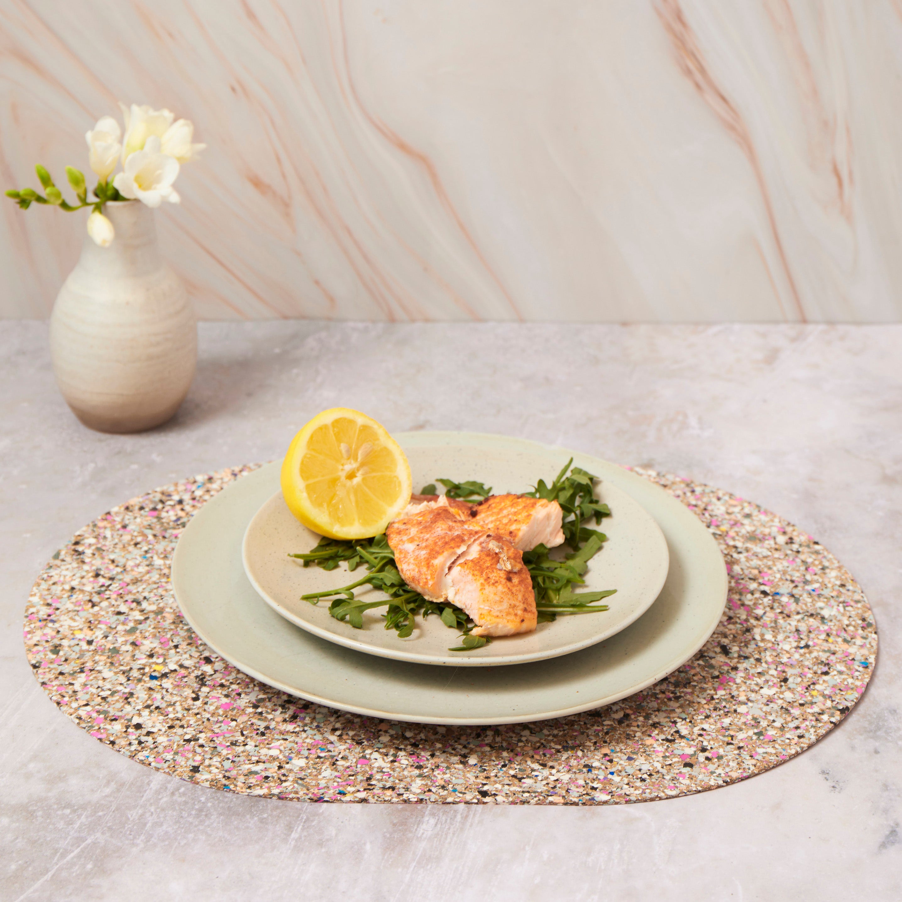 Beach Clean Oval Placemats & Coaster Bundle | Table S/4