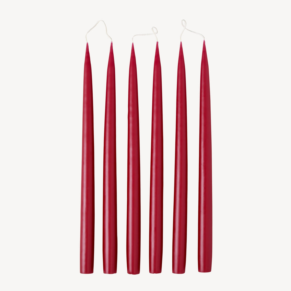 Burgundy Red | Box of 6 Candles