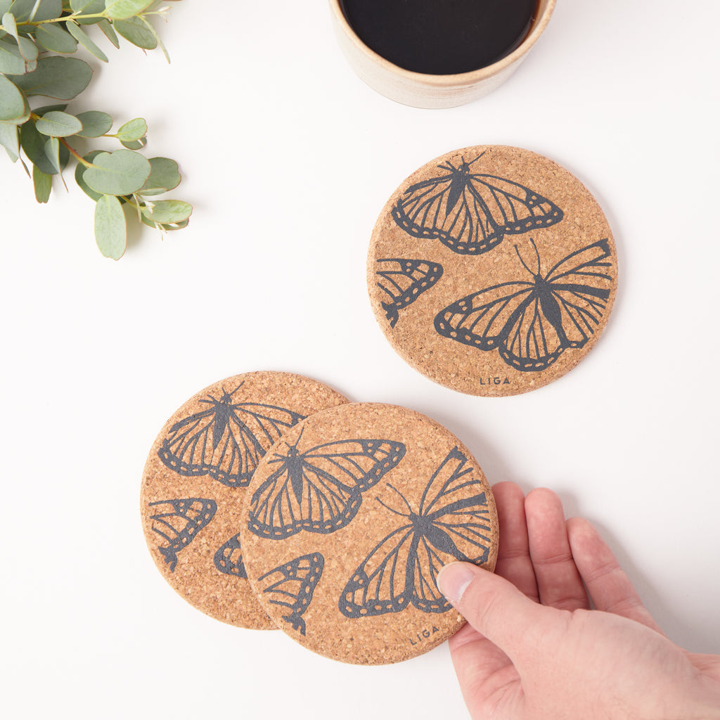 Cork Coaster Butterfly