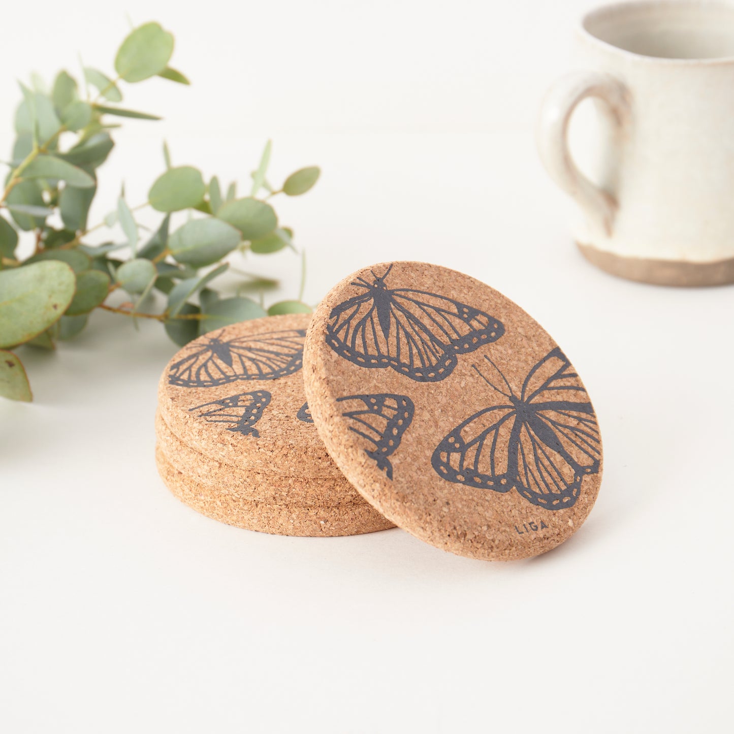 Cork Coaster Butterflies