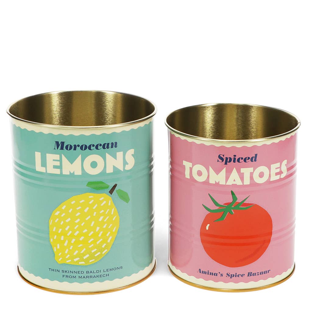 Storage Tins | Lemon and tomato
