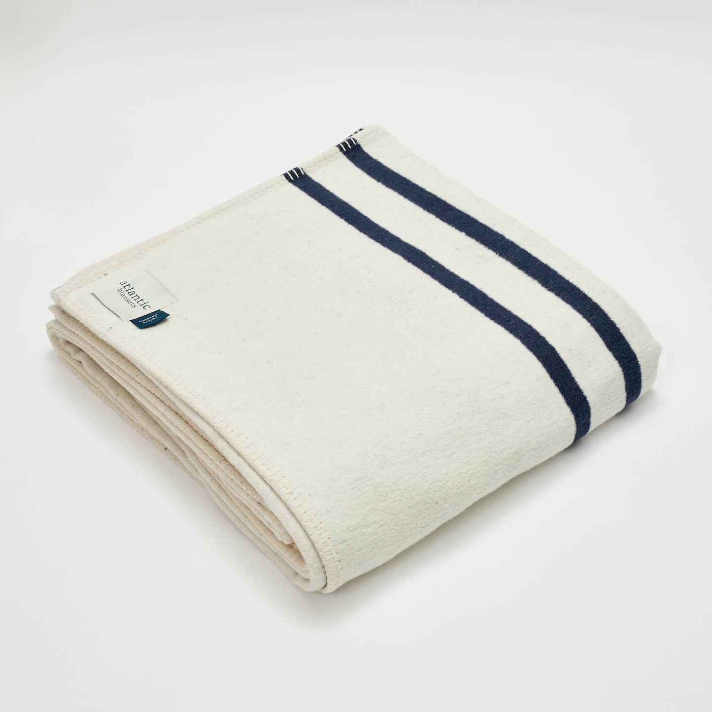 Recycled Cotton Blanket | Navy Stripe