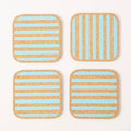 Cork Coasters | Candy Stripes - Blue