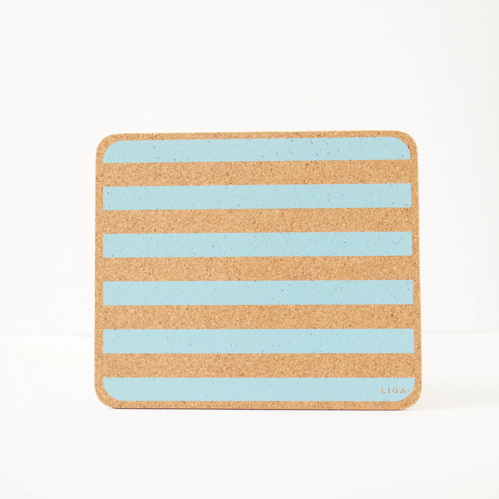 Cork Placemats | Candy Stripes - Blue