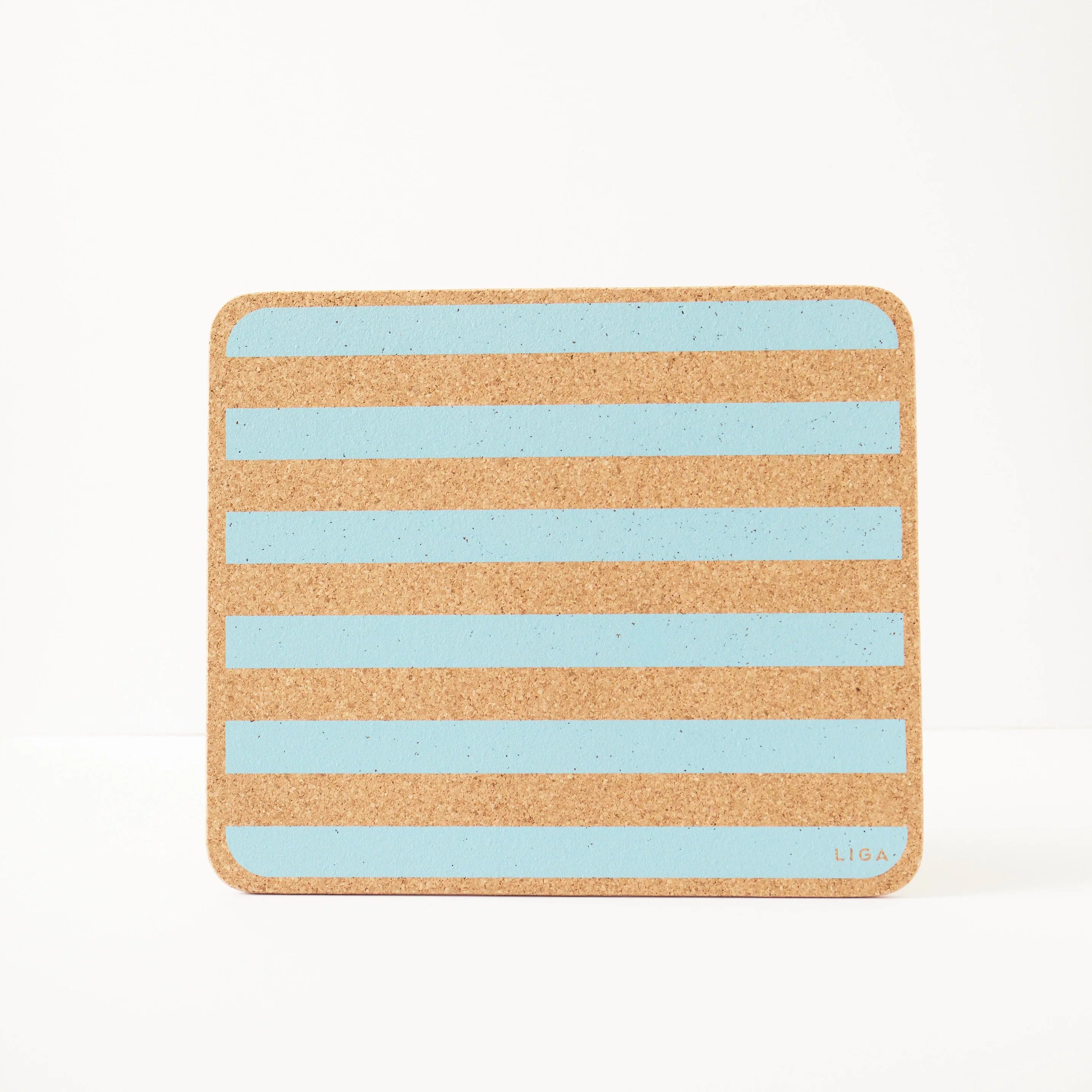 Cork Placemats | Candy Stripes - Blue