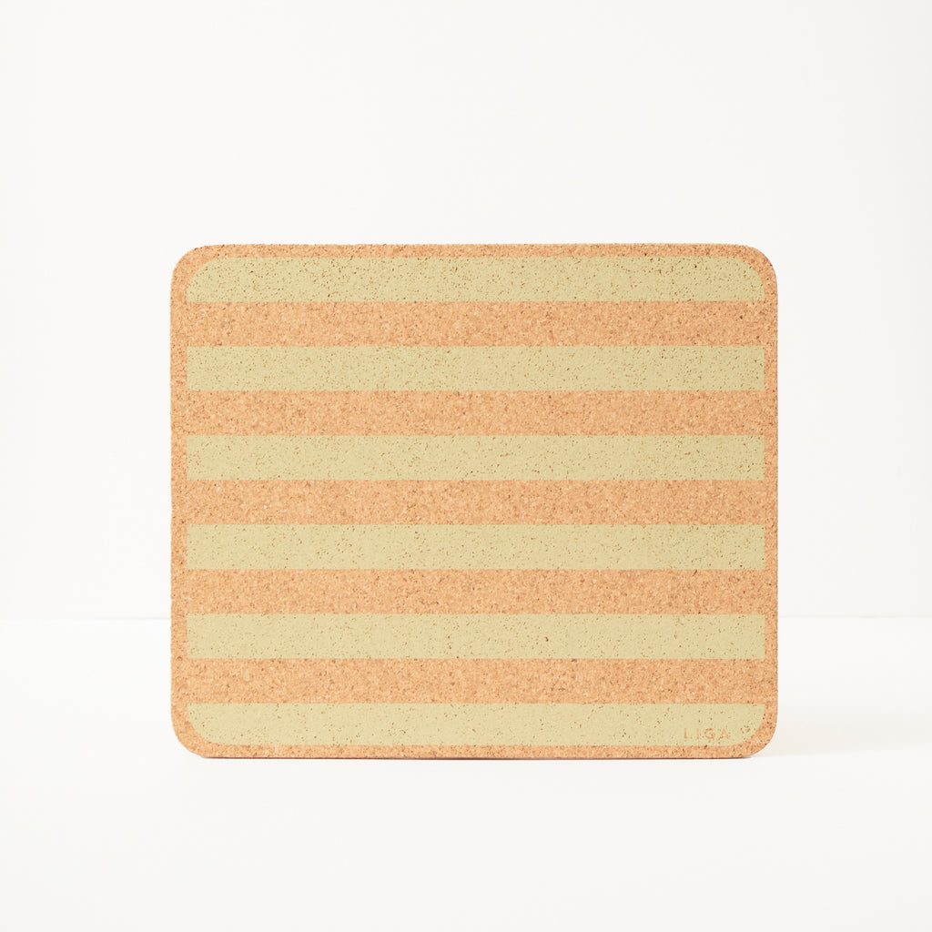 Cork Placemats | Candy Stripes - Olive