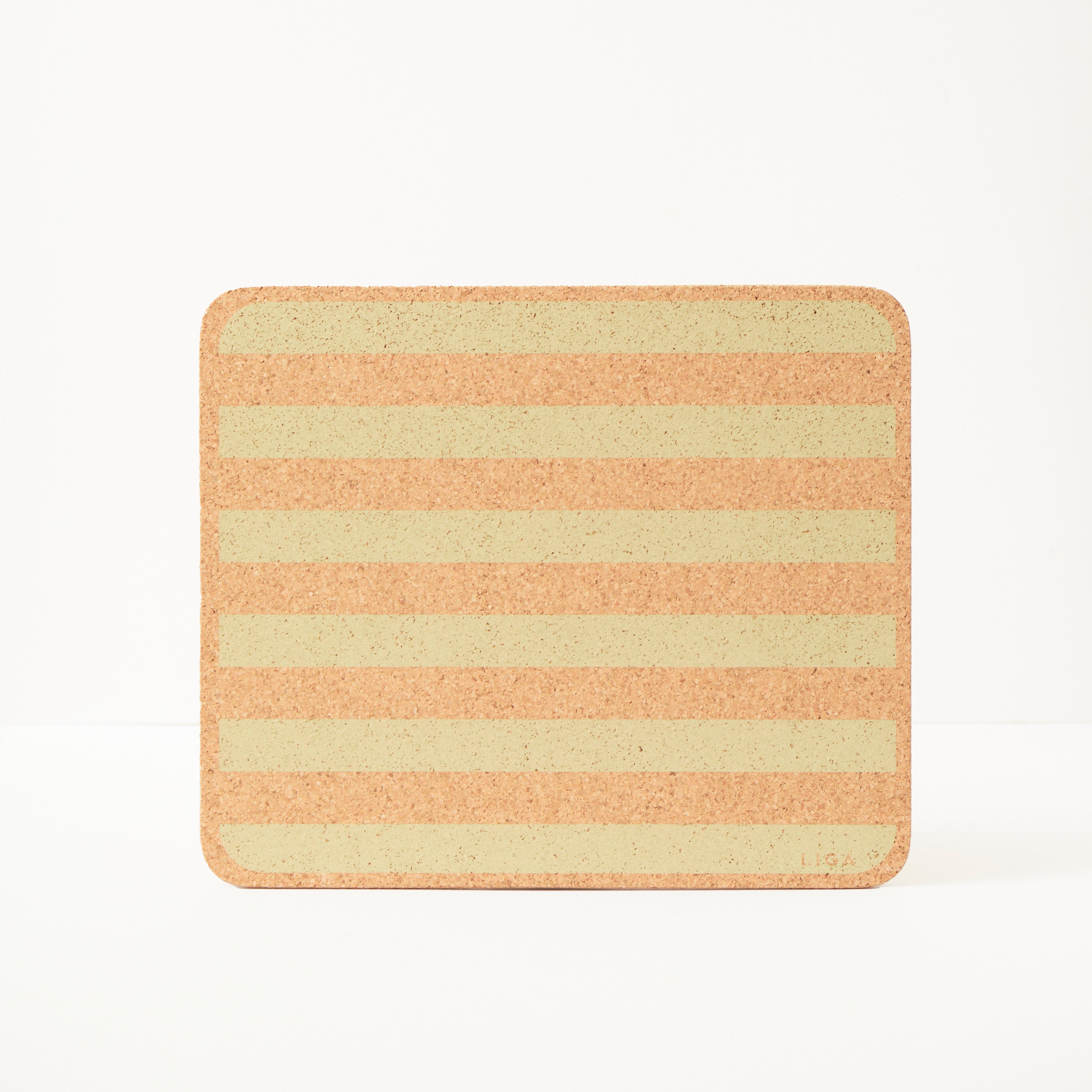 Cork Placemats | Candy Stripes - Olive