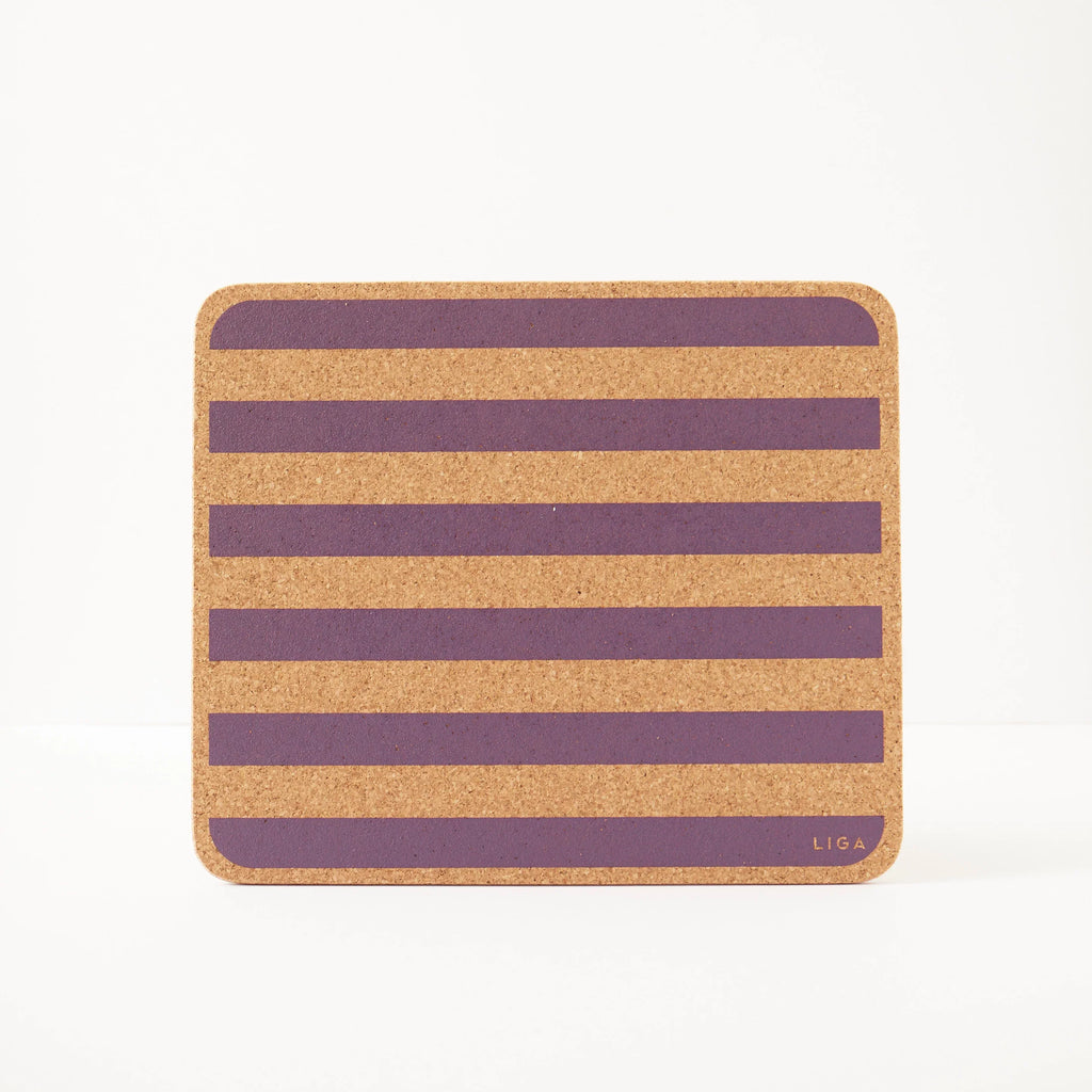 Cork Placemats | Candy Stripes - Purple