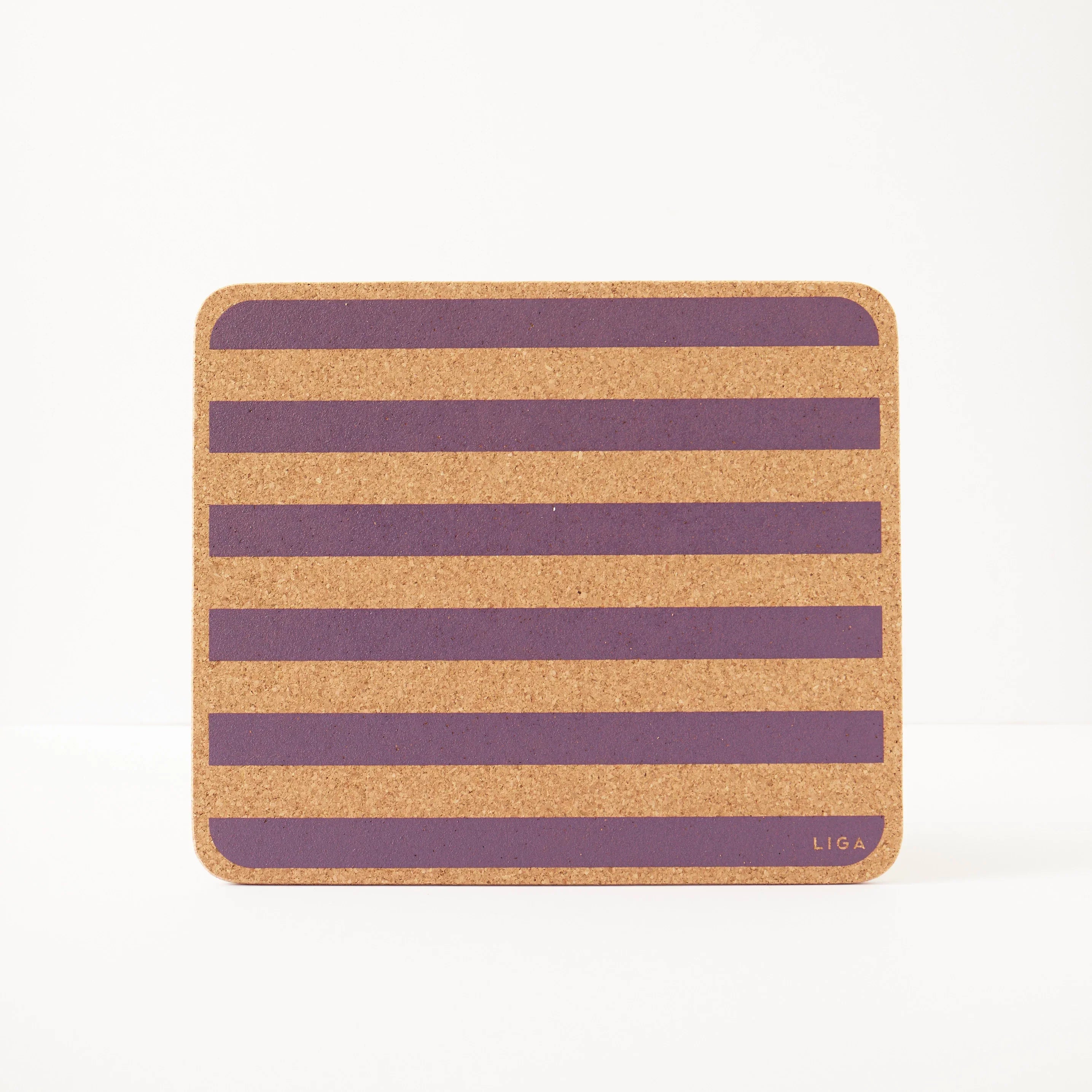 Cork Placemats | Candy Stripes - Purple