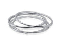 Bahia Textured Set of Bangle Bracelets | Silver
