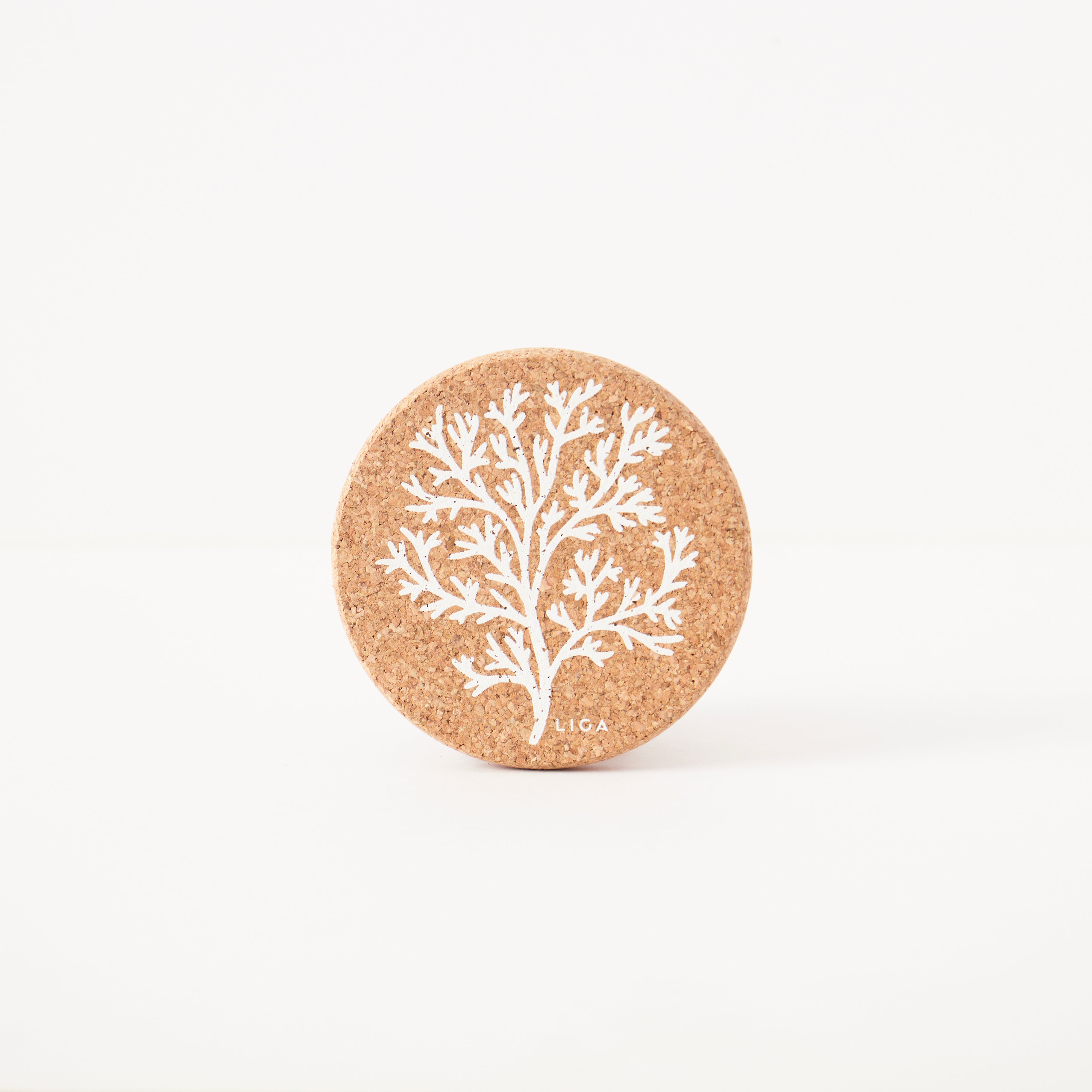 Cork Coaster Coral