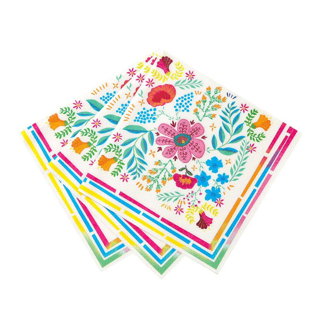 Floral Pink Paper Napkins | 20 Pack