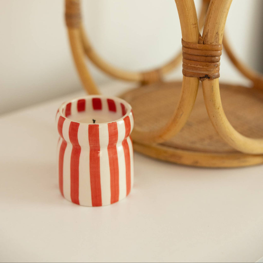 Cabana Red Ceramic Candle - Hibiscus Bay