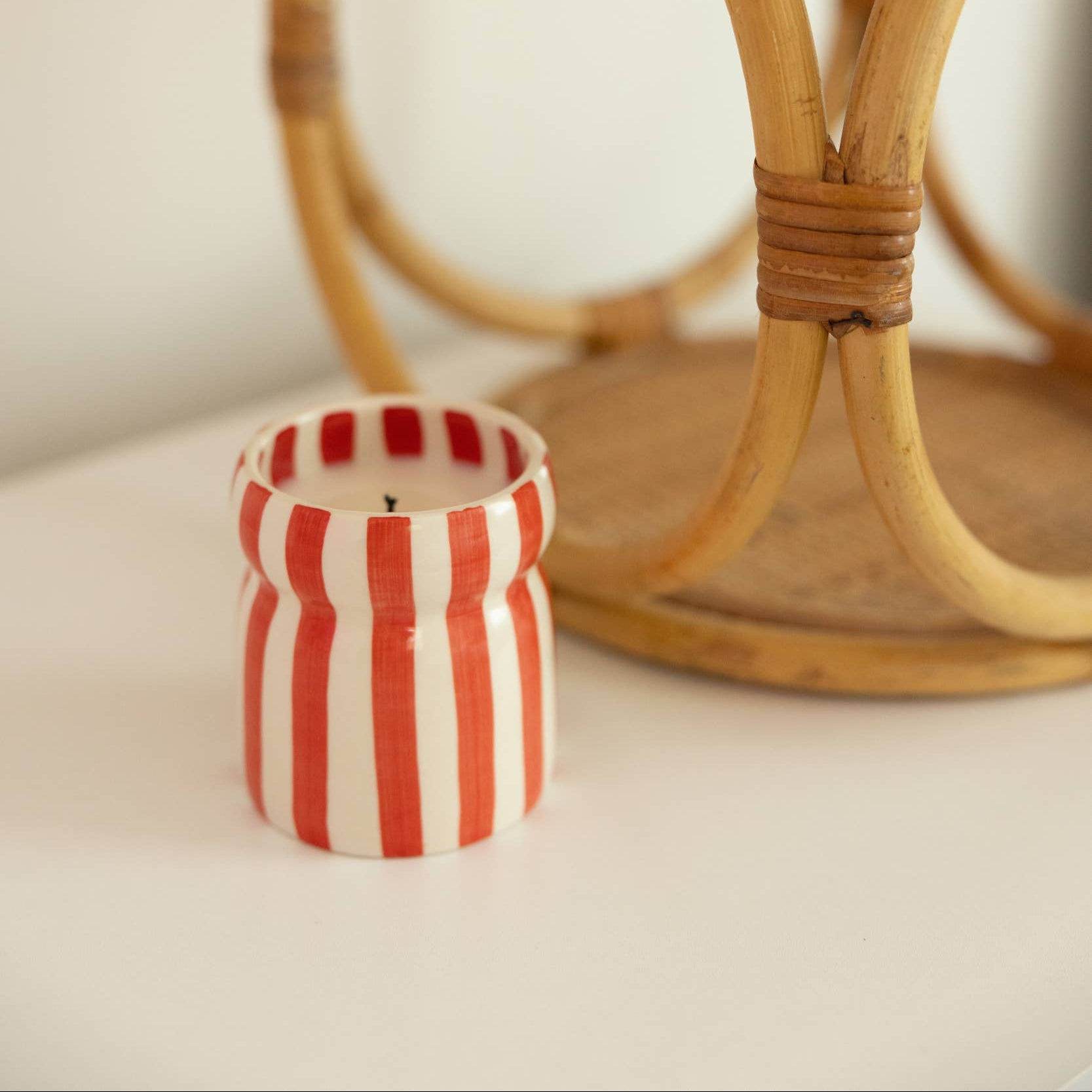 Cabana Red Ceramic Candle - Hibiscus Bay