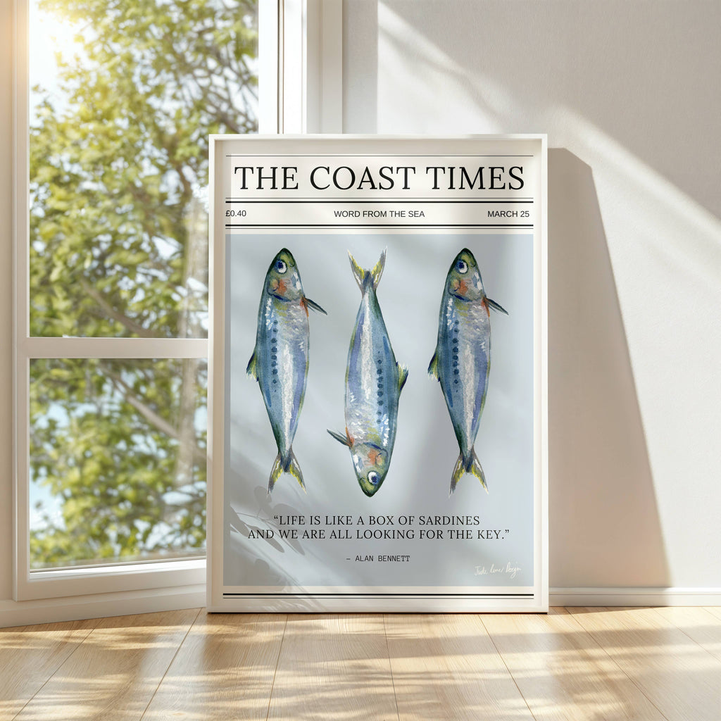 Coastal Typography Print | A3