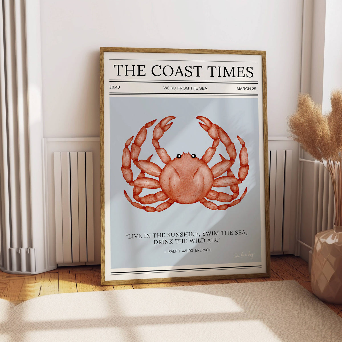 Coastal Typography Print | A4