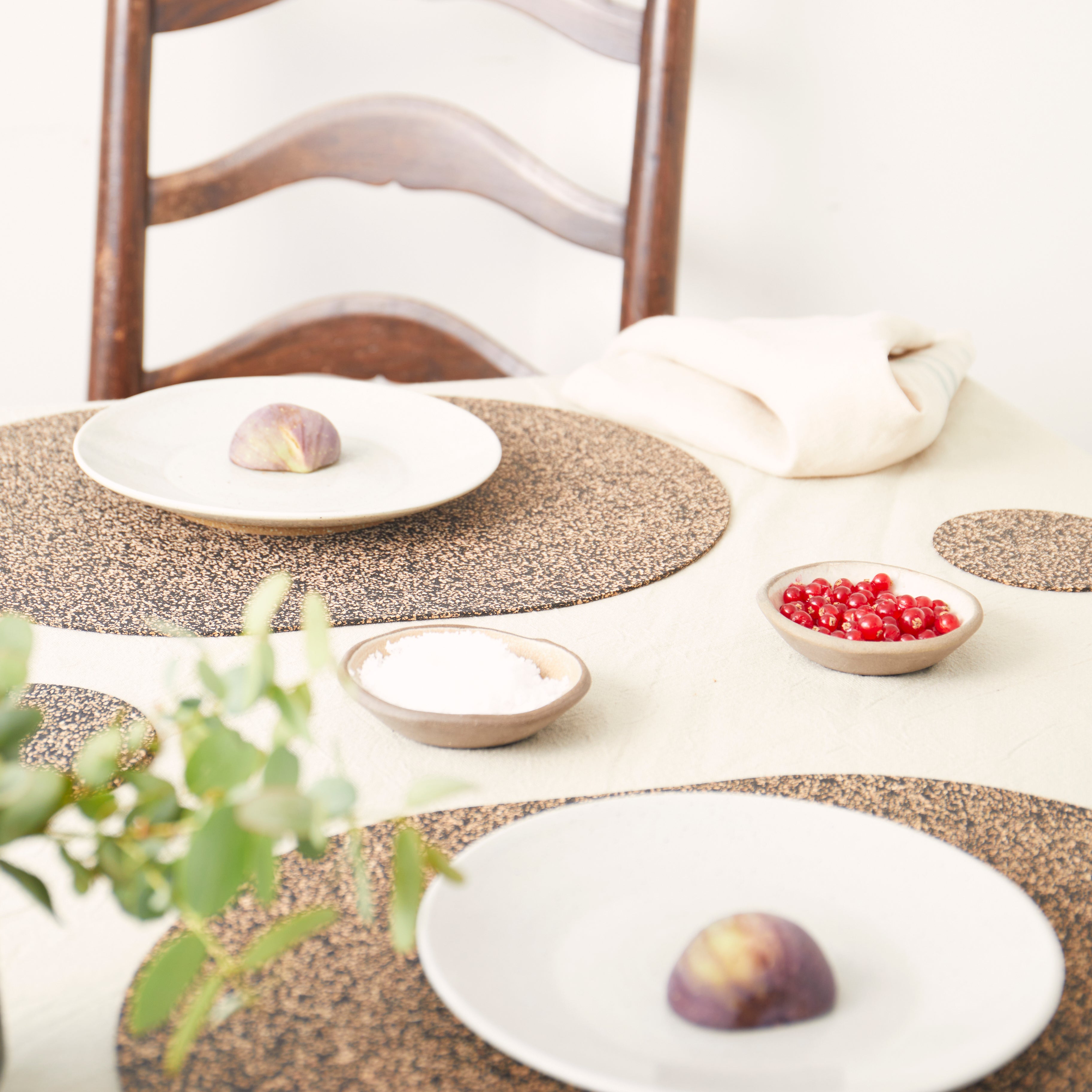 Dash Recycled Rubber & Cork Placemats | Oval