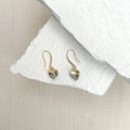Dalmation Jasper Heart Gold Plated Earrings