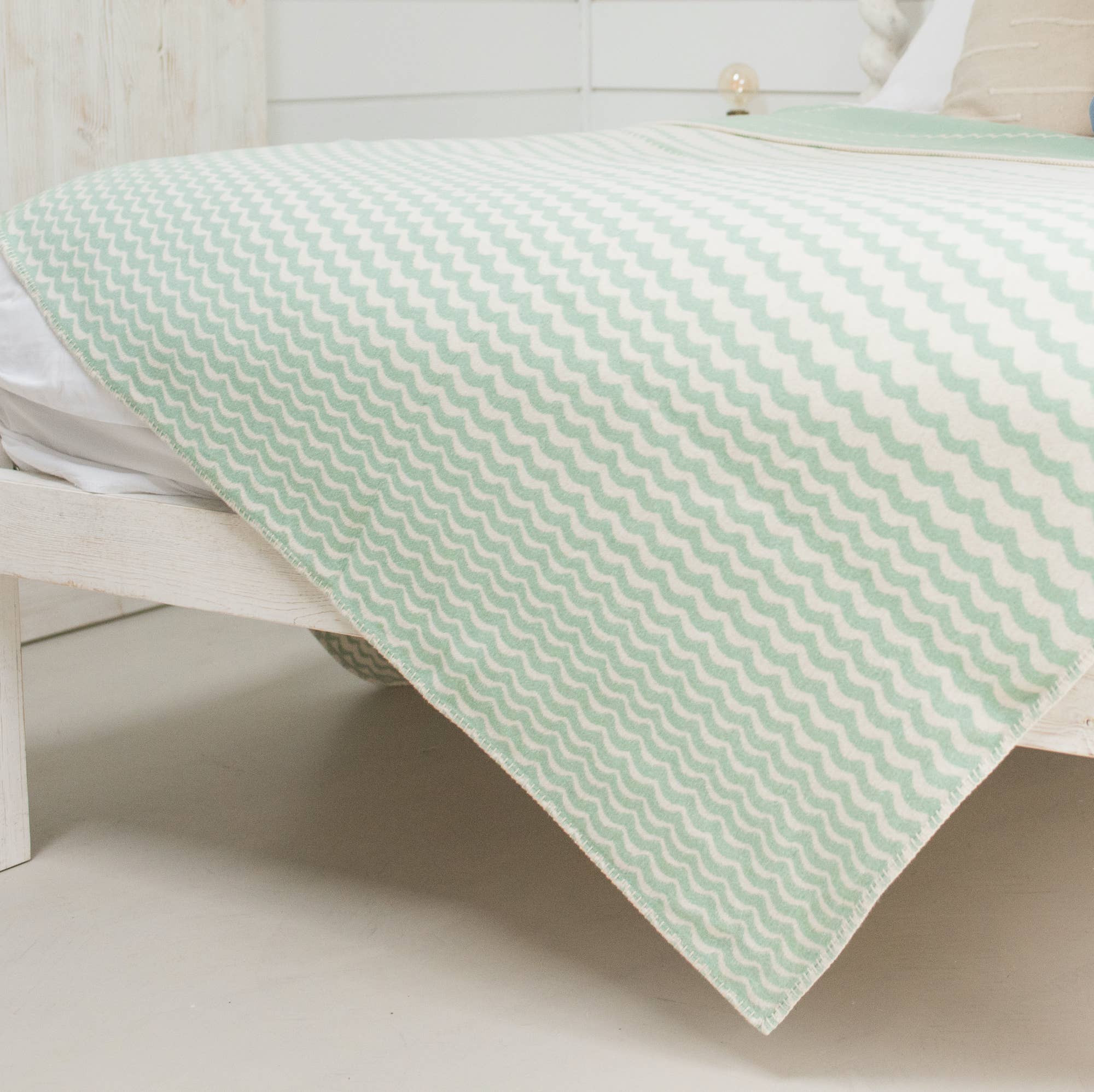 Recycled Cotton Blanket - Sea Foam Swell