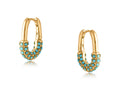 VALENCIA SMALL HOOP EARRINGS: BLUE