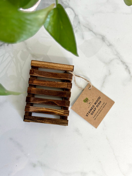 Stained Wood Soap Dish
