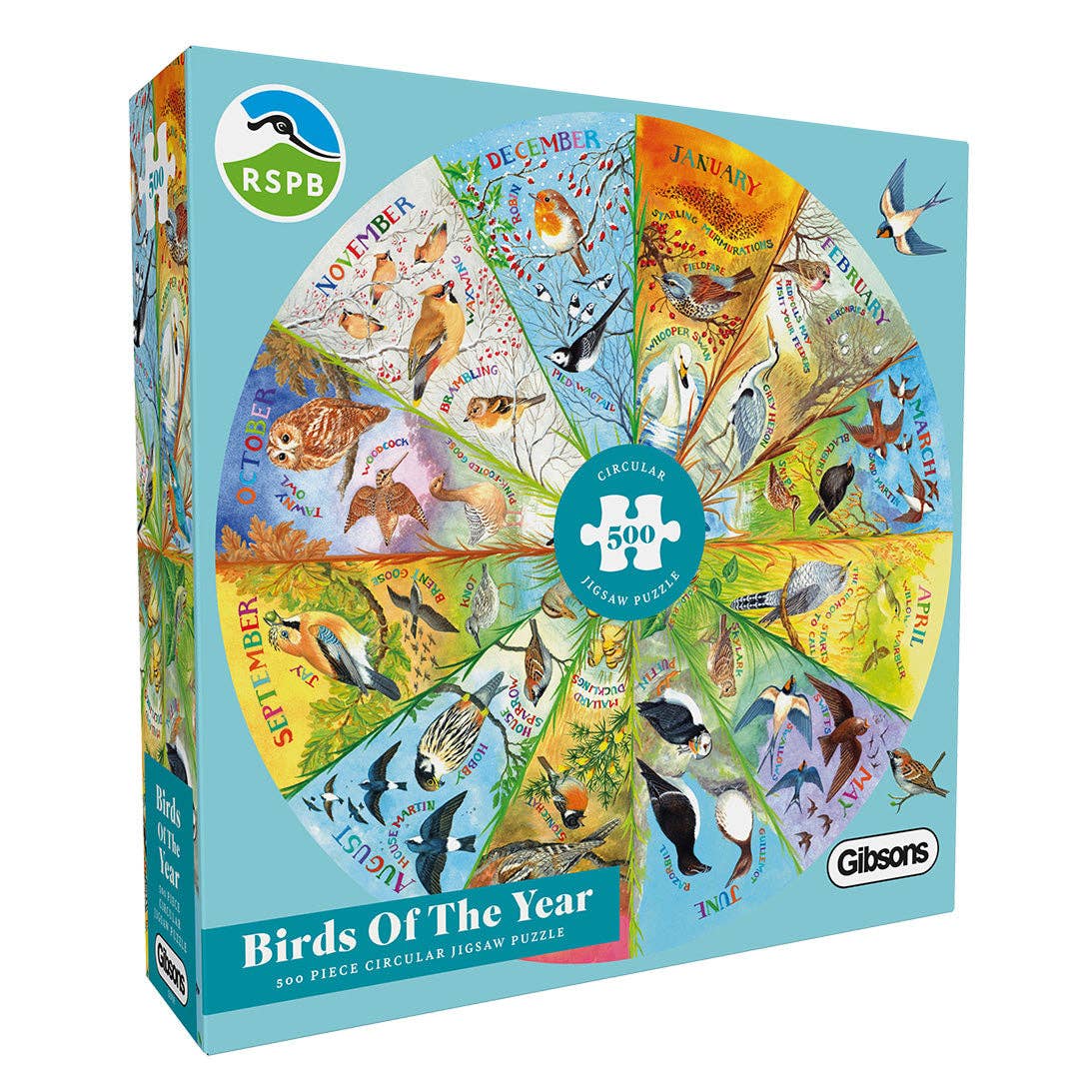 RSPB Birds of the Year | 500 Piece Circular Jigsaw Puzzle