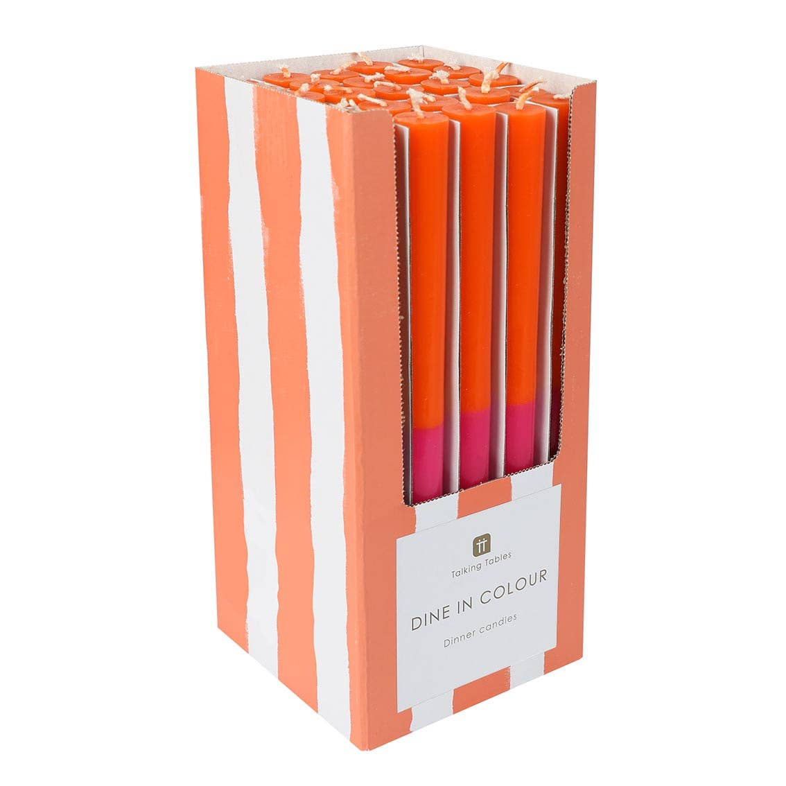 Orange & Pink Straight Dinner Candles