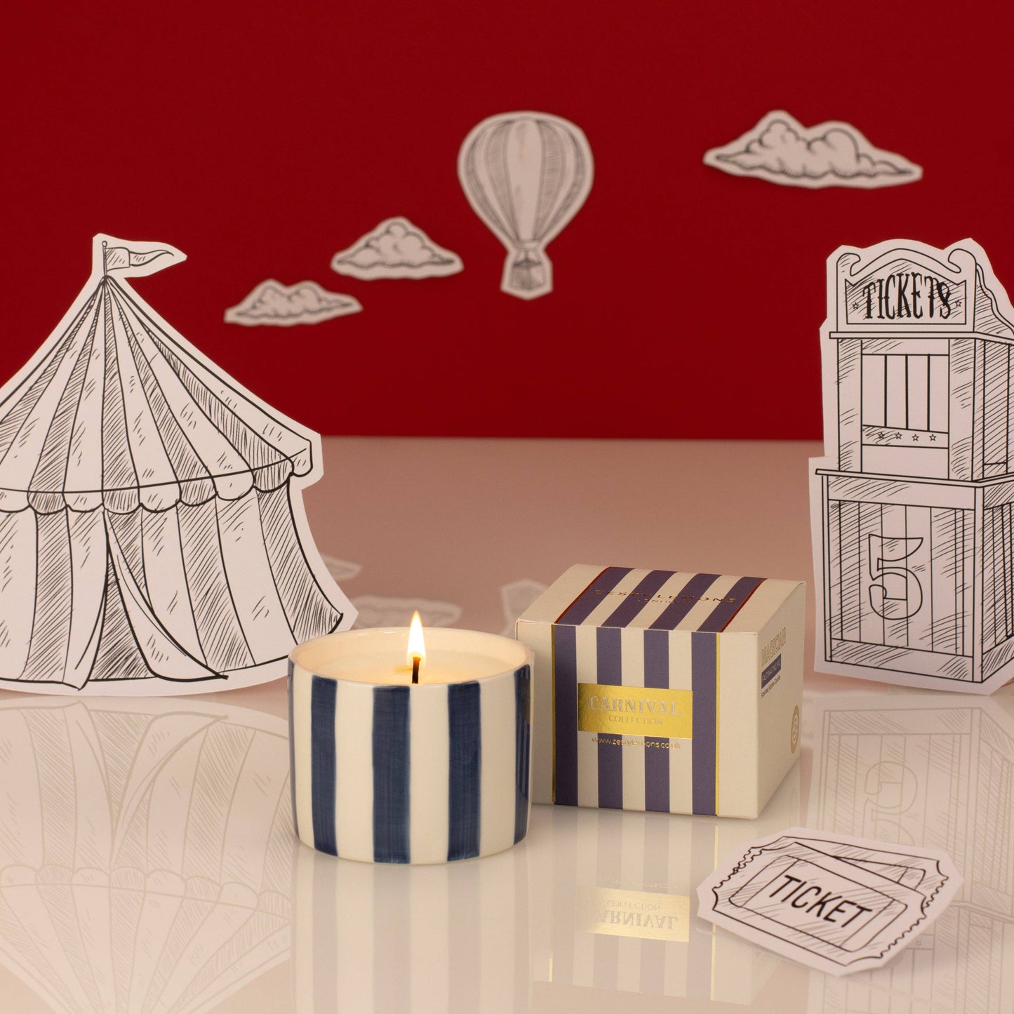 Magician Navy Votive Candle | Oud & Leather