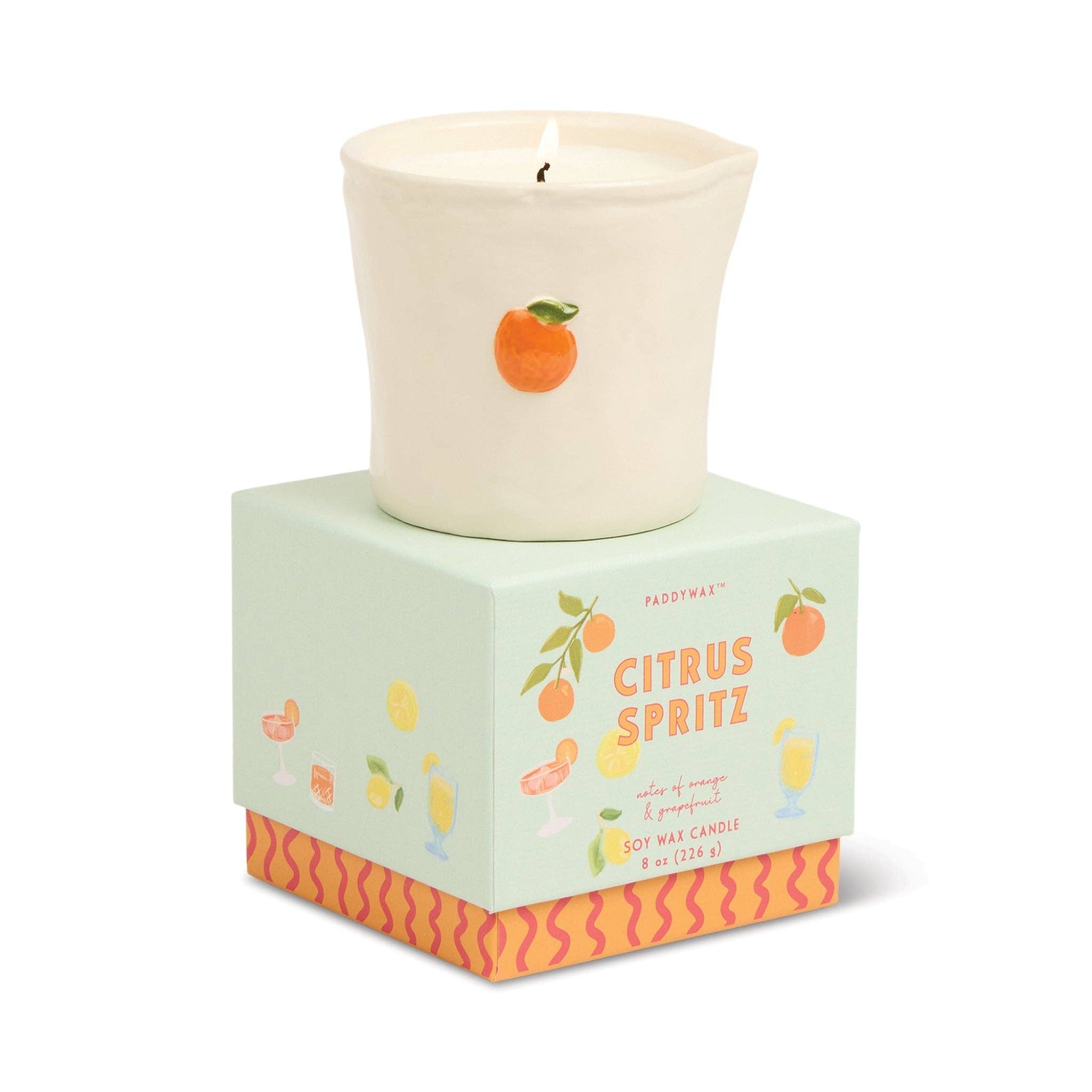 Orange Ceramic Candle | Citrus Spritz