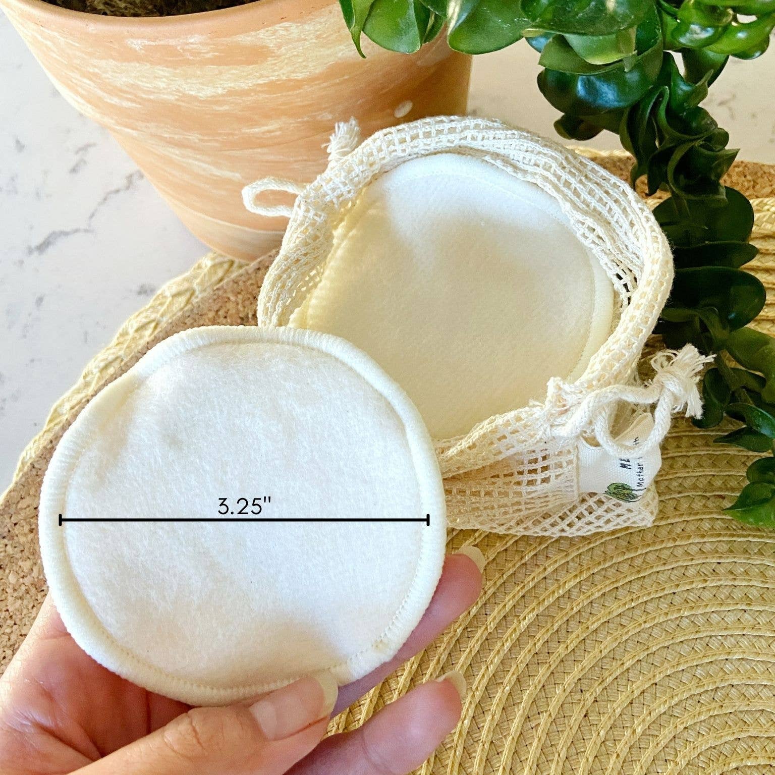 Hemp Cotton Rounds & Laundry Bag - 10 Pack