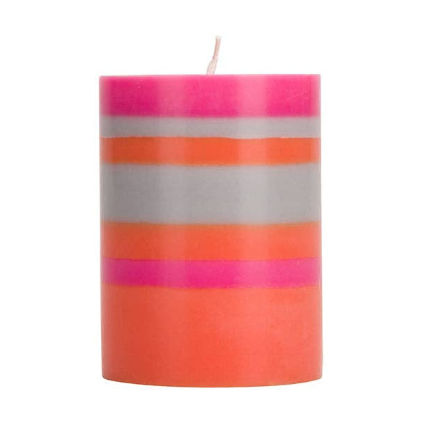 Orange Flame Pillar Candle | British Colour Standard