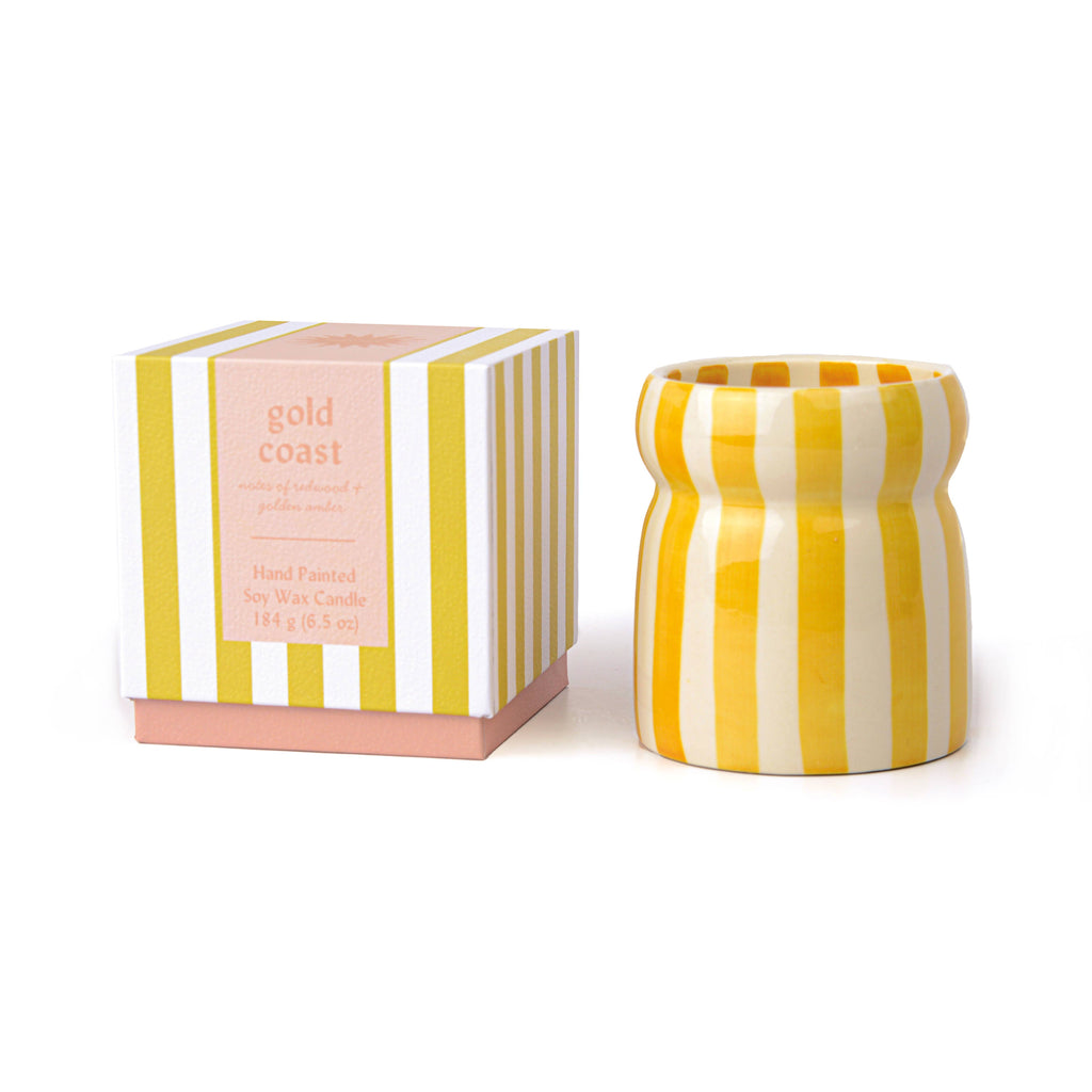 Cabana Yellow Ceramic Candle - Gold Coast