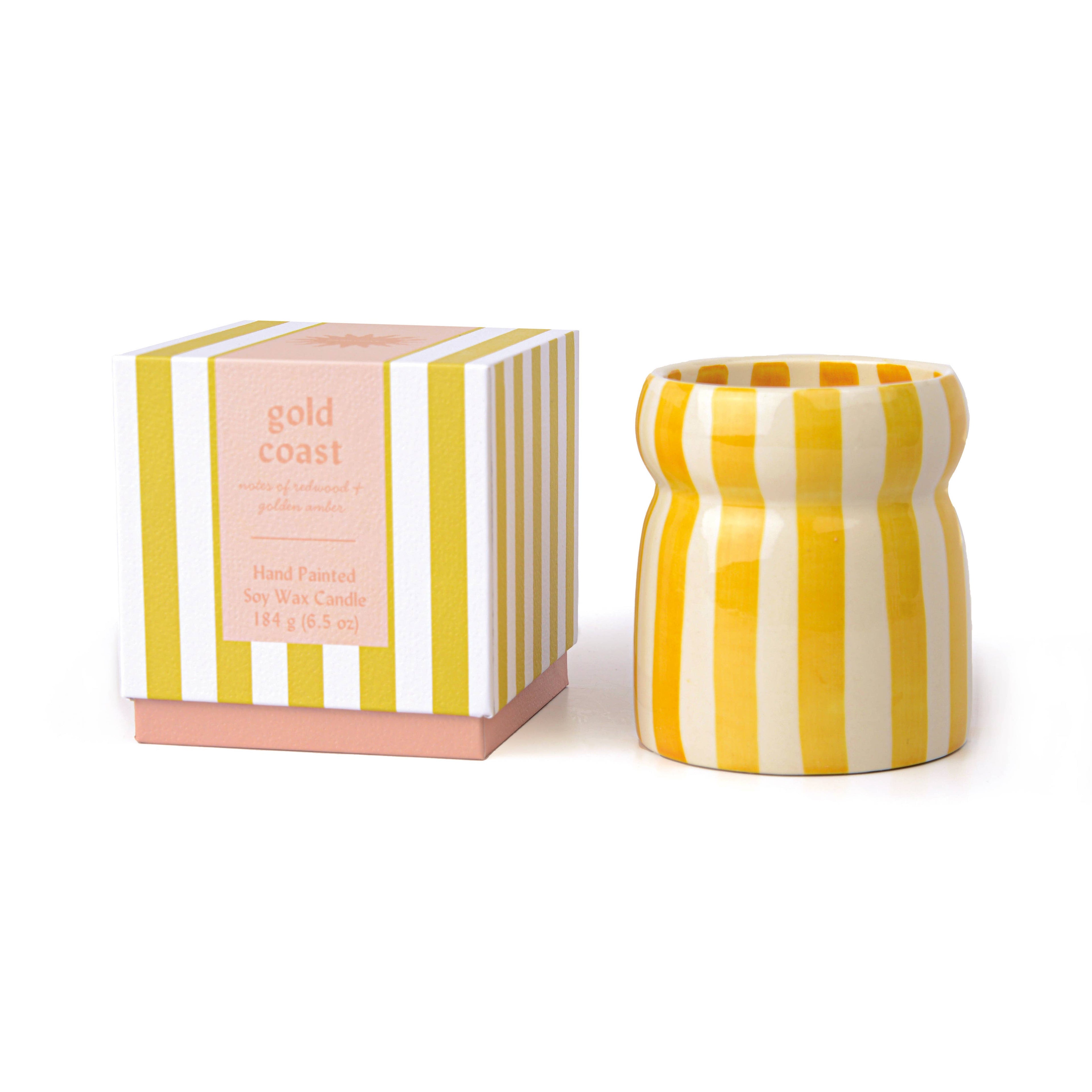 Cabana Yellow Ceramic Candle - Gold Coast