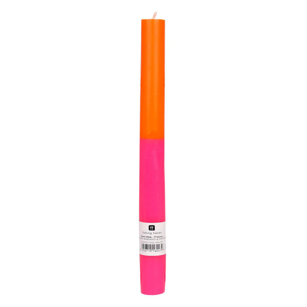 Orange & Pink Straight Dinner Candles