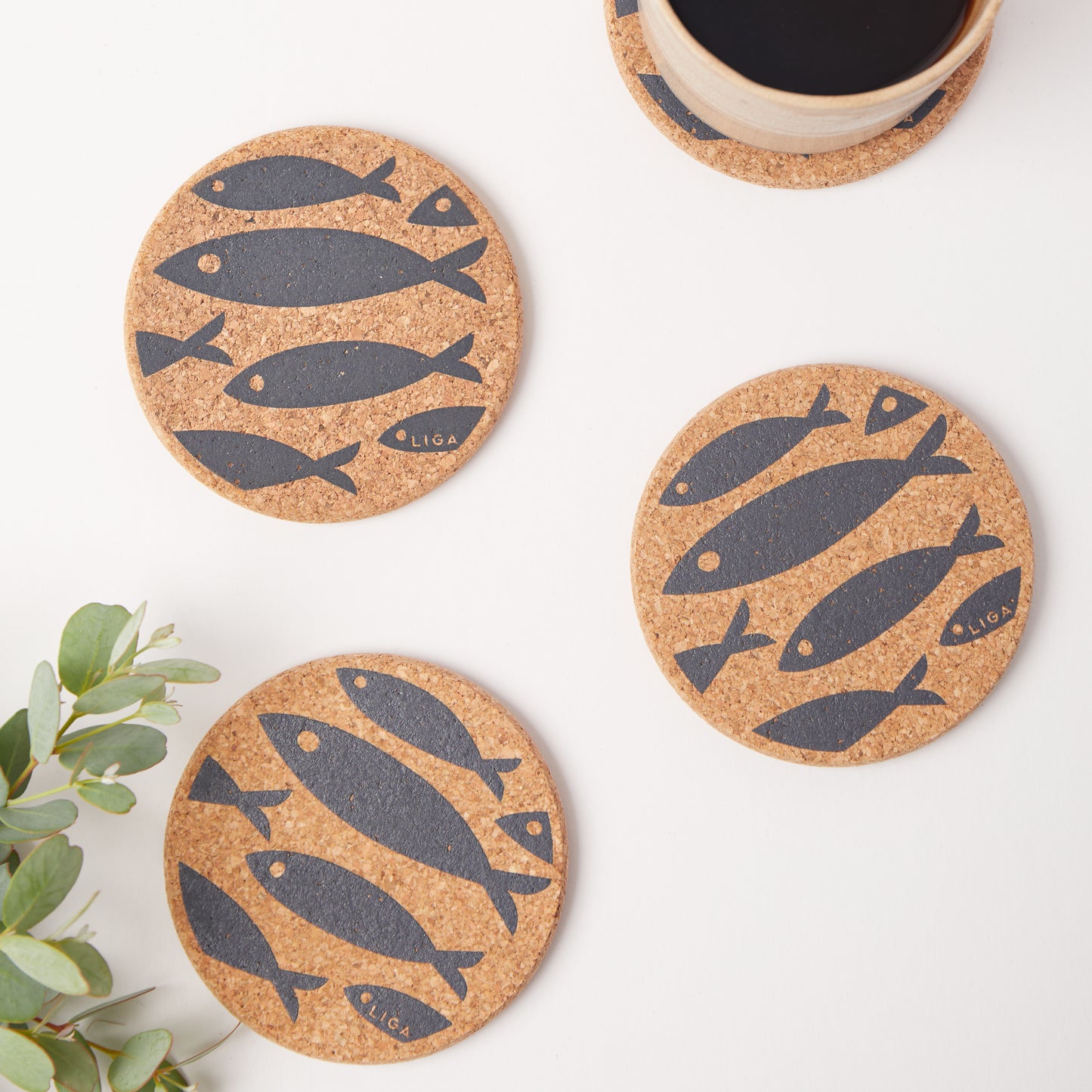 Cork Mats | Fish Grey